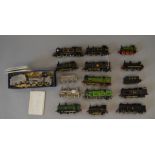 OO Gauge 15 x kit built / white metal bodied & Dublo converted locomotives. 1 unpowered.