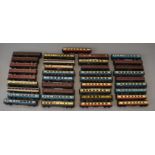 OO Gauge. 37 x unboxed coaches. Various manufacturers & liveries.