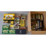 Approx 50 assorted diecast models, including Corgi, EFE, etc. Some loose in boxes.