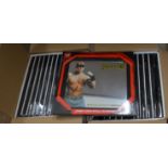 5 x boxes. WWF memorabilia, including mirrors, key rings & badges.