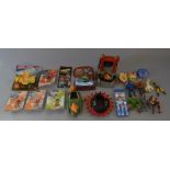 A small quantity of carded items including Fighting Tops,