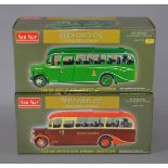 Two boxed Sunstar 1:24 scale Bedford OB Coaches, 5003 King Alfred Omnibus Company Ltd.