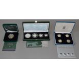 Four coin 2003 Silver proof Britannia Royal Mint set,