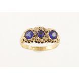 An 18ct Edwardian gem-set & diamond ring H/M Birmingham 1907, approx 1.