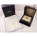 An 18ct white gold CHOPARD Happy Diamonds collection ring (Serial No 3156214) with original boxes