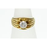 An 18ct H/M gents diamond ring, size K, approx 0.50ct, approx weight 4.