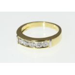 A diamond 5 stone ring part H/M, approx total weight 0.50ct, size K-L, approx 4.