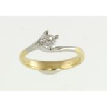 An 18ct diamond twist set solitaire ring approx 0.33cts & 3.