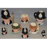 8 Character Jugs including a Royal Doutlon graduated set of The London Bobby D6762; D6763;