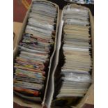 2 boxes of assorted comics including Marvel and DC examples.