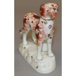 An interesting Staffordshire Dog set on base,