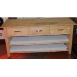 A large good quality Ikea kitchen unit with solid wood top - cost over £300