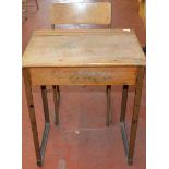2 School desks with chairs