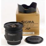 Sigma 18mm f3.5 SAF Lens. Sigma 18mm f3.