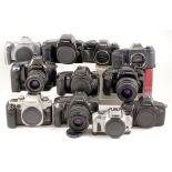 10 Canon Film Cameras inc T90 & EOS.