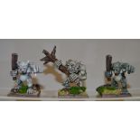 Wargames Foundry: 3 Trolls. Metal. Professionally painted.