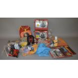A quantity of Star Wars related merchandise including curtains, t-shirts, lunch boxes etc.