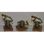 Games Workshop, Warhammer Fantasy: 3 River Trolls. Metal. Professionally painted.