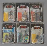 Six carded Star Wars ROTJ figures,