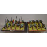 Wargames Foundry: Regiment of 18 Orcling Raptor Riders. Metal. Professionally painted.