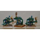 Games Workshop, Warhammer Fantasy: 3 5th edition River Trolls. Metal. Professionally painted.