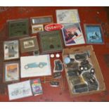 Automobilia: A good mixed lot of mostly Bugatti related memorabilia including pictures,