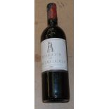 Alcohol: A bottle of 1969 Grand Vin de Chateau Latour.