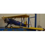 A large remote control bi-plane. Untested, Only model present. Wingspan 165cm.