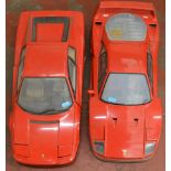 Two Pocher kit built 1:8 Ferrari models.