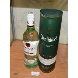 ALCOHOL: A bottle of Bacardi and Glenfiddich