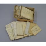 A quantity of Vellum documents and Indentures dating from 1793 and onwards.