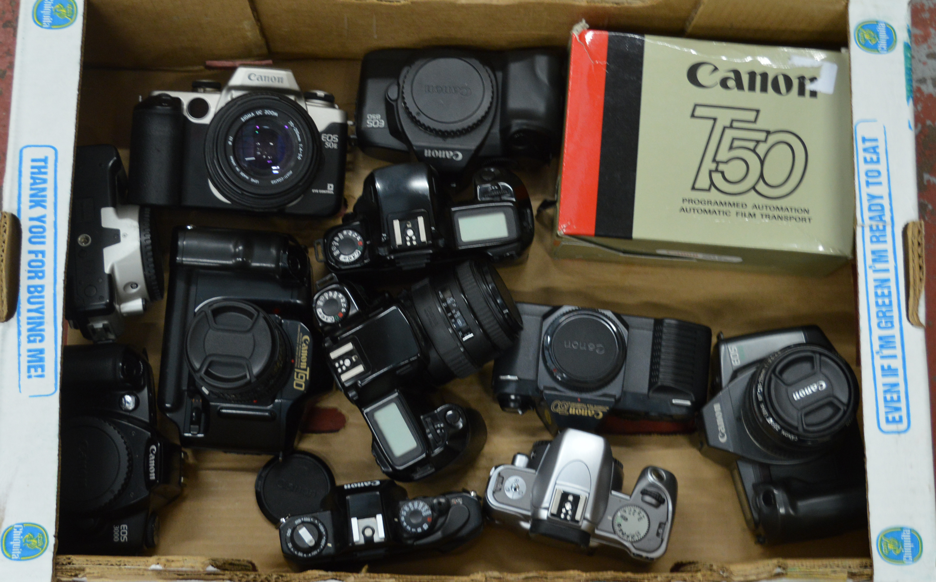 10 Canon Film Cameras inc T90 & EOS.