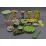 A good mixed lot of assorted ceramics including Wade, Sylvac, Burleigh Ware, Carlton Ware etc.