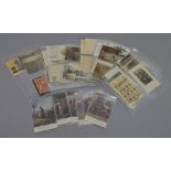 A good collection of German postcards, mostly military related, includes used and unused examples.