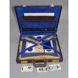 A Masonic Apron in case with various certificates of rank from 1980s/ 1990s together with boxed