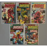 5 Daredevil comics Nos. 131, 150, 151, 155, 156, inc. 1st app. of Bullseye and Paladin.