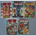 5 Marvel comic Iron Man No 11, 12, 18, 21, 26. Featuring Tony Stark.