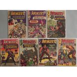 Collection of 7 Marvel Avengers Comics Nos. 14, 16, 17, 19, 20, 21, 22.