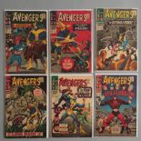 Collection of 6 Marvel Avengers Comics Nos. 33, 35, 36, 41, 42, 43.