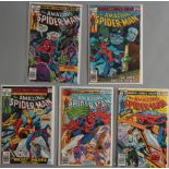 5 Marvel Comics Amazing Spider-Man Nos. 180, 181, 182, 186, 189. In Near Mint condition.
