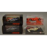 4 x Slot Cars. 2 x Ninco 50200 Minardi Ford No21. 1 x Ninco Stewart-Ford SF02.