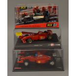 3 x Slot Cars. SCX Minardi F1. Ninco 50163 Ferrari F 310 B, No6 British driver.