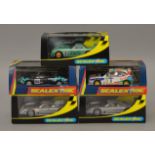 5 x Scalextric cars. C2247 TVR Green, special edition. C483 Jaguar XJ220C Endurance. C2119 Toyota.