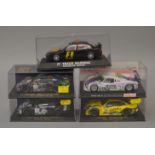 5 x Scalextric cars. F1 Track Marshal, collector edition. Lister Storm, Donington Park 1999.