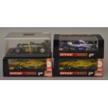 4 x Slot Cars. M.R.R.C Lotus 79. 2 x Cartronic Jordan Peugeot 197. Cartronic Williams Renault FW19.