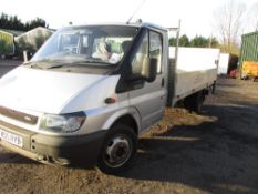 Ford Transit drop side twin wheeled truck with tail lift year 2005