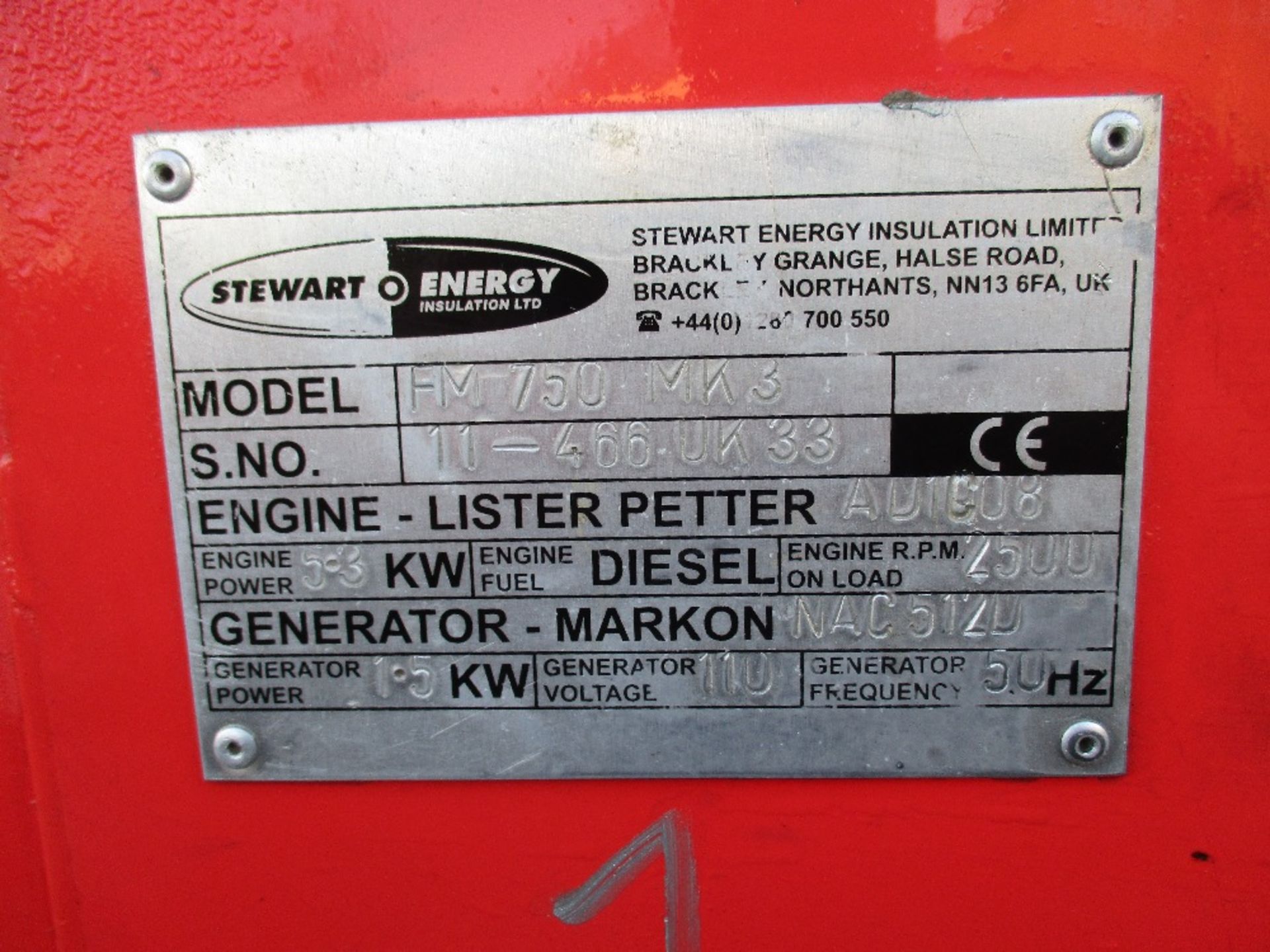 Stewart Energy Lister engined blown insulation machine sourced from company liquidation. - Image 2 of 6