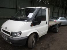 Transit flat bed single wheel SHORT BODY REG. YP06 FRF 136684 REC MILES.