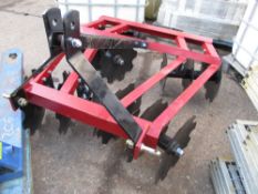 Small compact tractor disc harrows little used