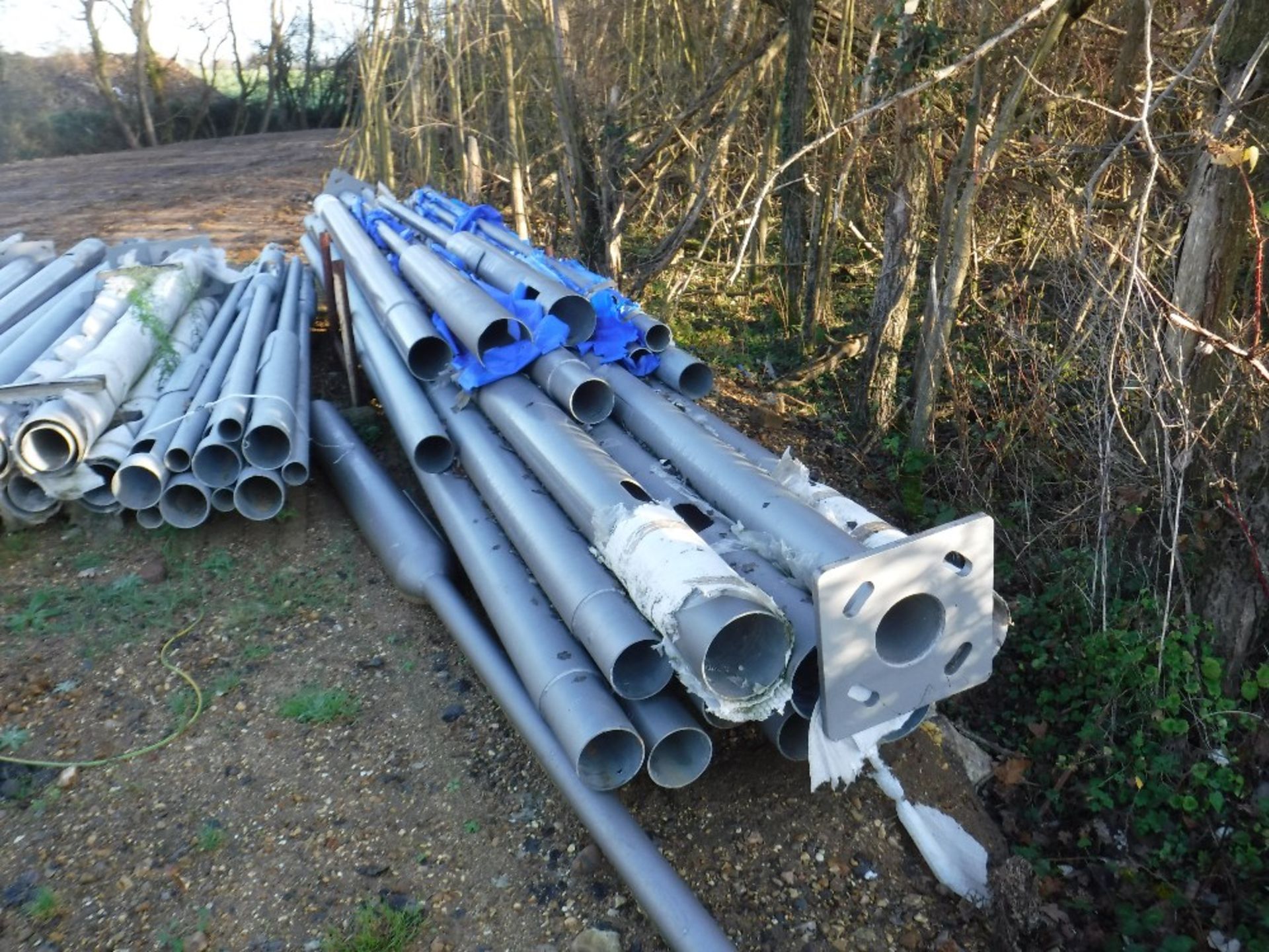 Large number of assorted lighting poles plus large quantity of light heads ex the Olympic Park. - Image 4 of 11